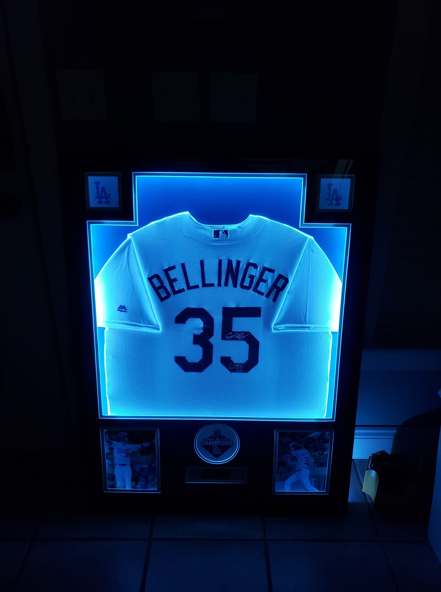 Cody Bellinger Custom Framed LED Autographed Jersey