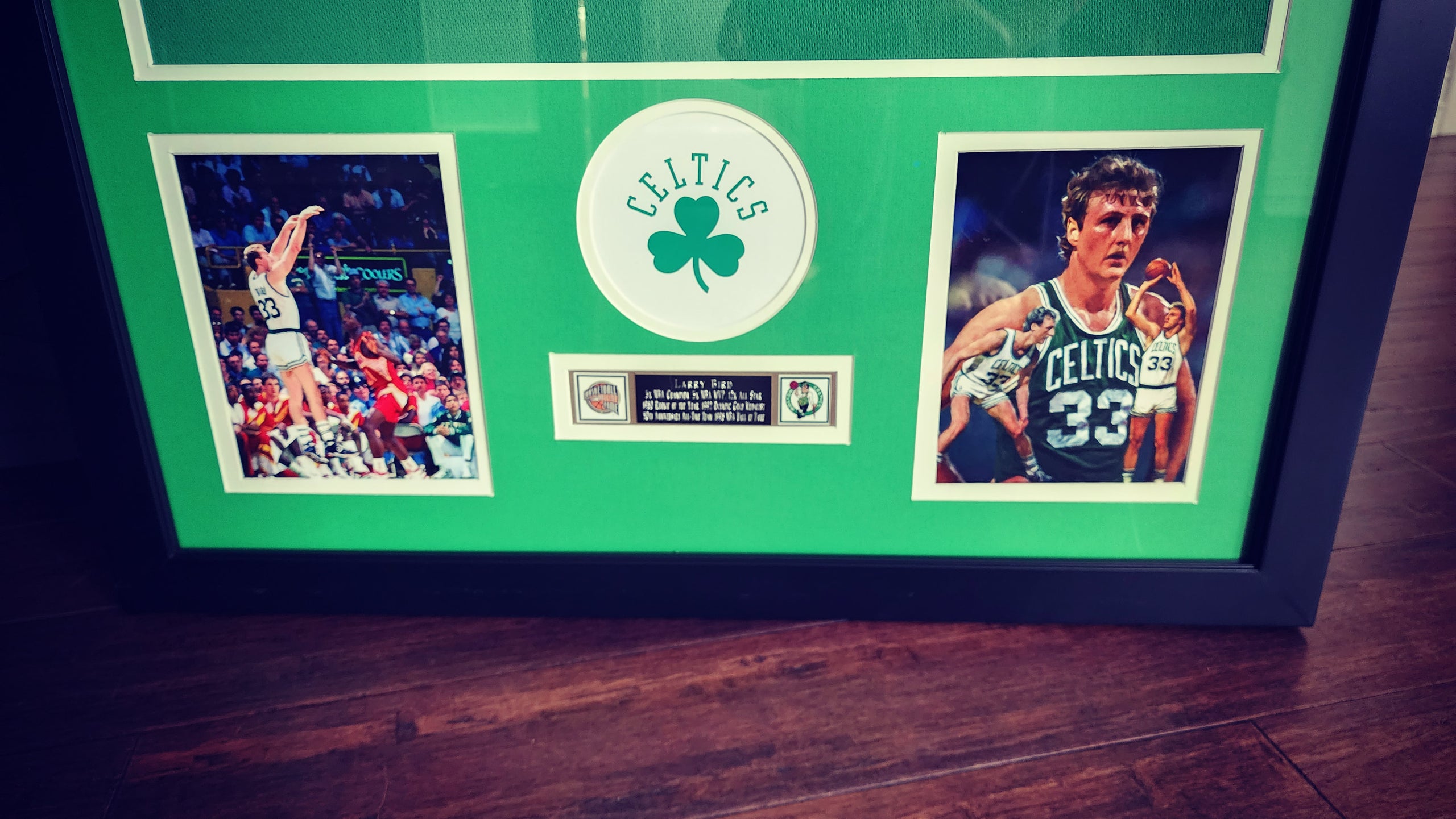 Larry Bird Signed 33x37 Custom Framed Jersey Display with Indiana